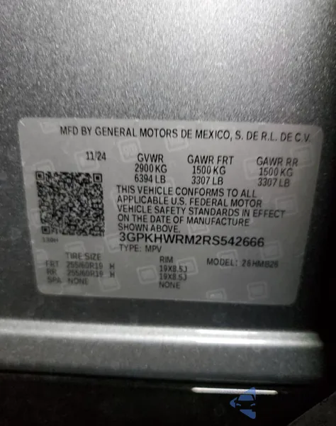 2024 Honda Prologue Tour from USA, damaged, VIN 3GPKHWRM2RS542666